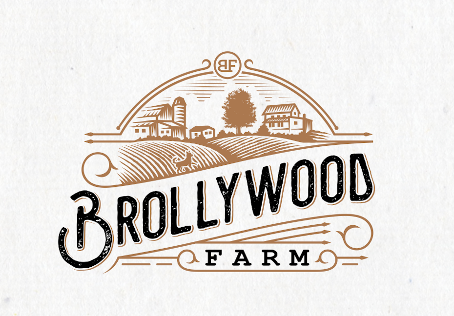 Sketched farm logo design