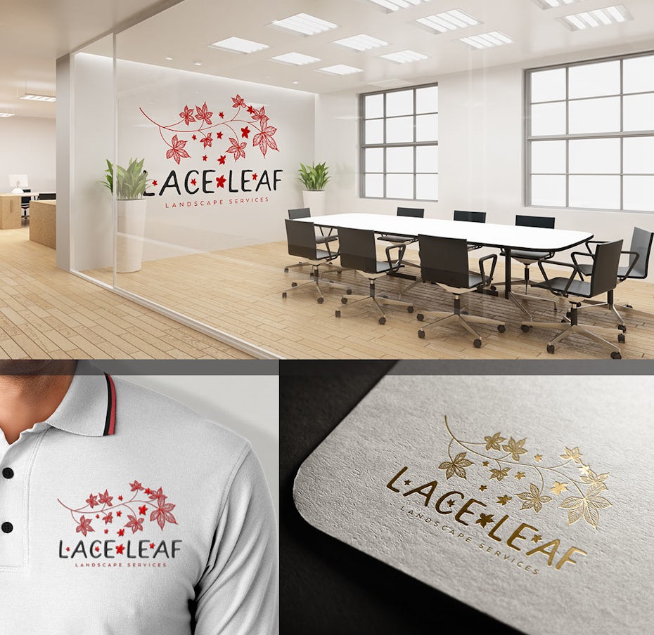 Logo design on multiple surfaces