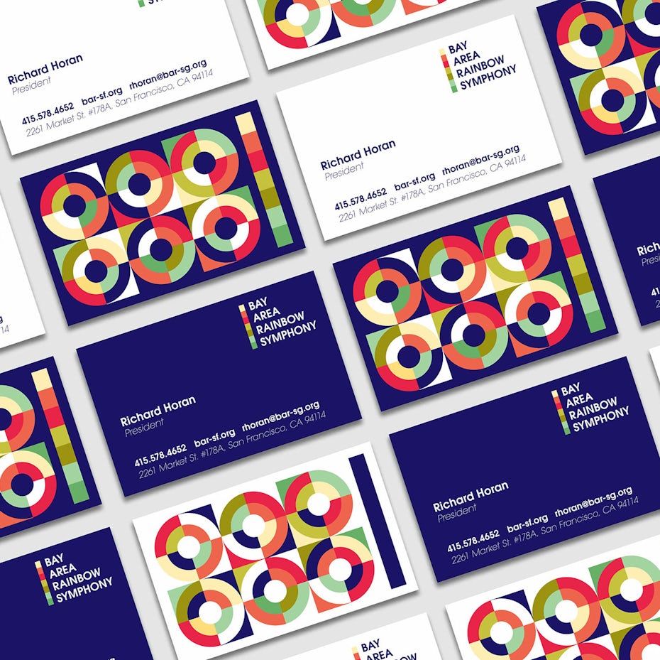 Brand identity design for the Bay Area Rainbow Symphony