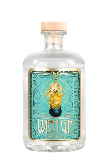 Etiketten-Design für Wien Gin von merci dsgn