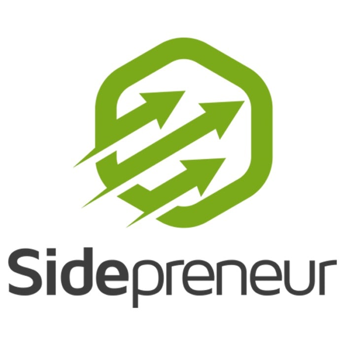 grünes Sidepreneur-Logo auf weißem Grund, Podcasts für Entrepreneure, Sidepreneur
