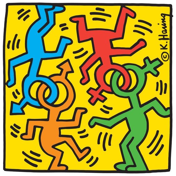 An illustration by Keith Haring