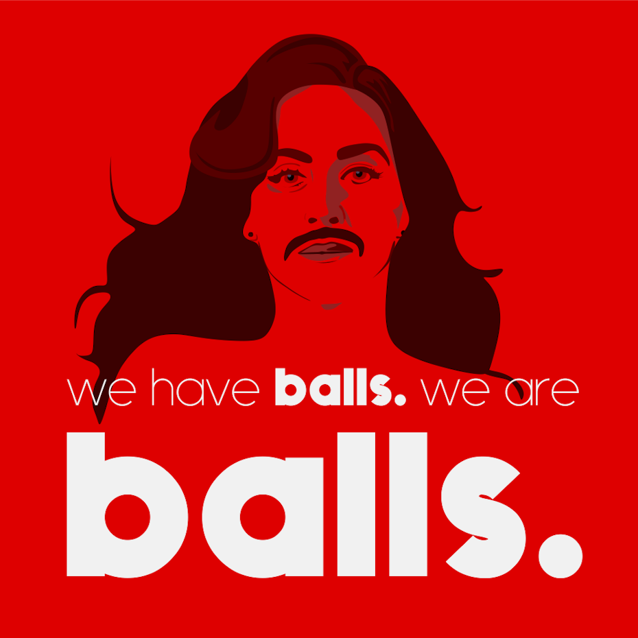 Logo design for LGBT advertising company Balls