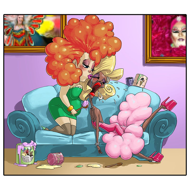 Sassy drag queen illustration