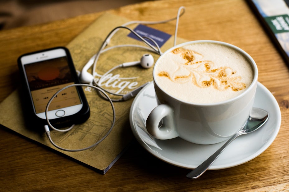 Coffee and podcasts are a great way to start your morning