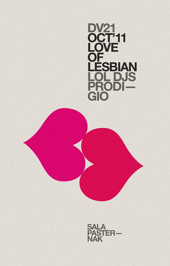 Love of Lesbians DJ poster