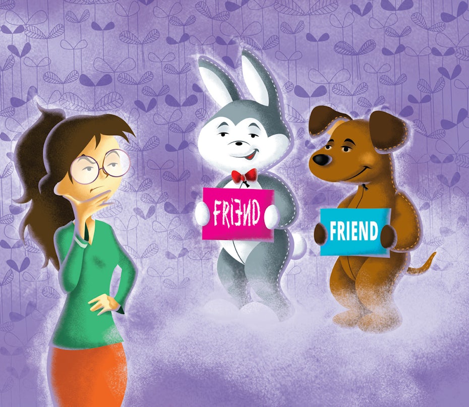 Illustration of friends for a social net website by WolfBell. 