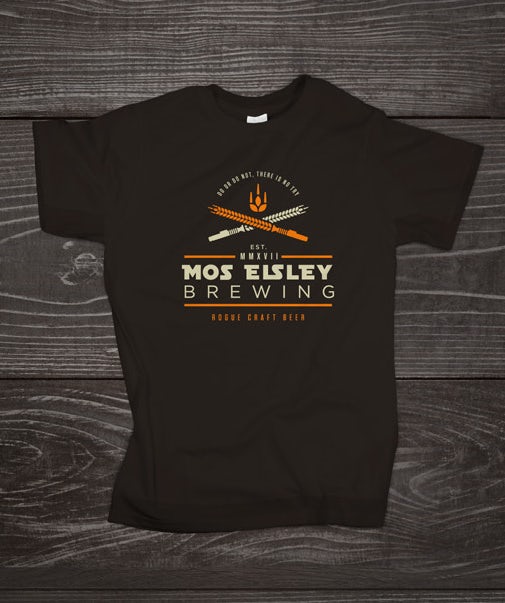 Design de t-shirt pour la marque Mos Eisley Brewing