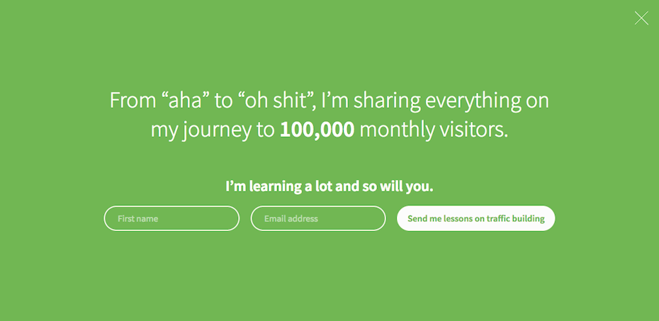 Screenshot from QuickSprout