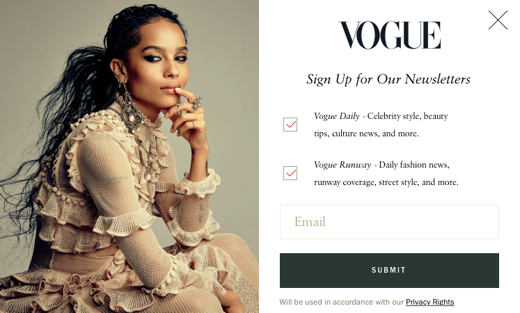 Screenshot from Vogue.