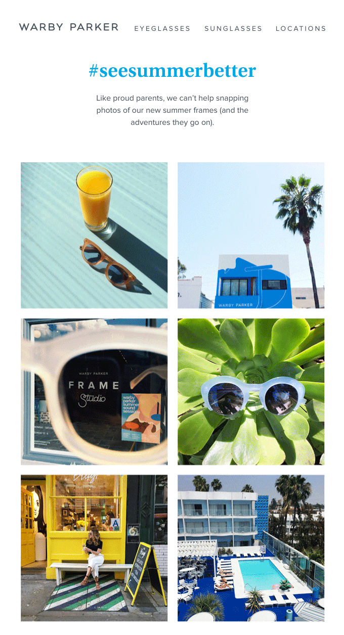 Warby Parker’s #SeeSummerBetter campaign