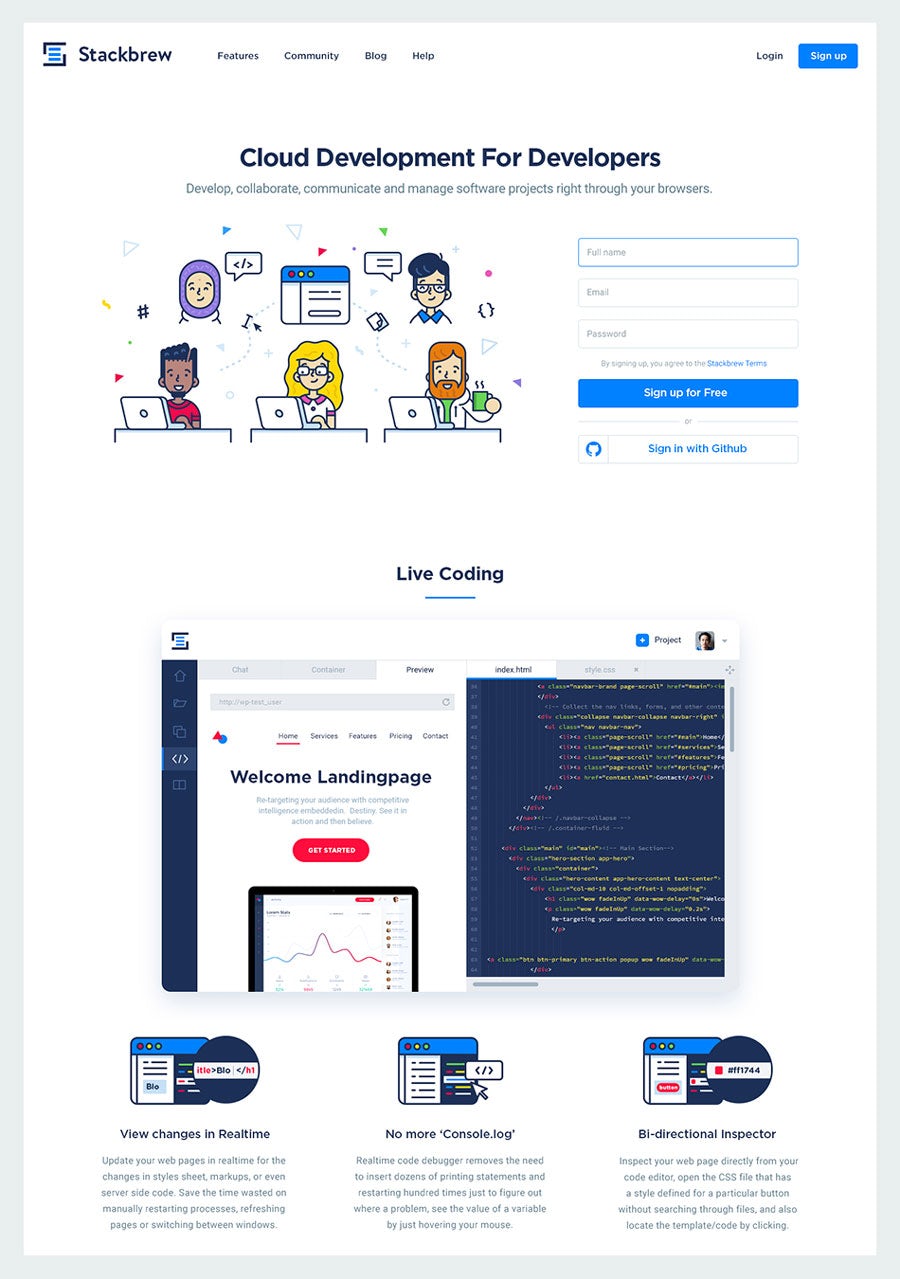 flat website design