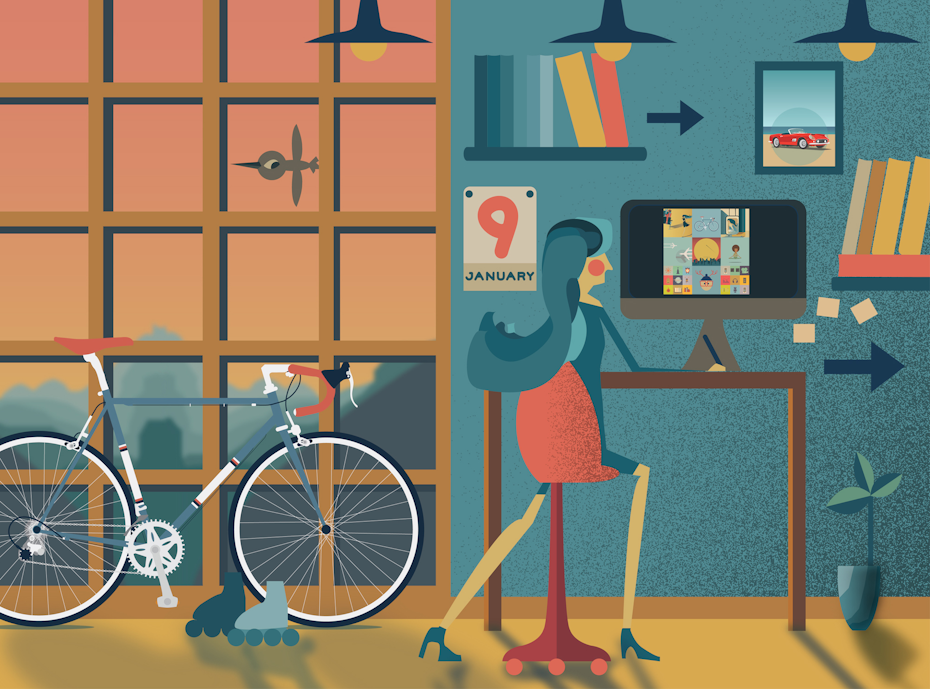 Illustration of freelancer
