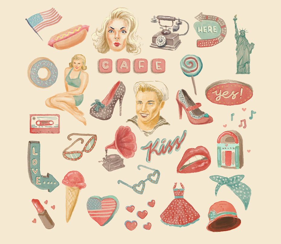 retro stickers