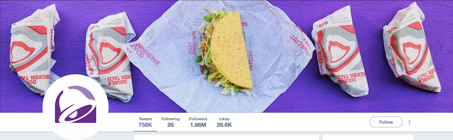Taco Bell Twitter image