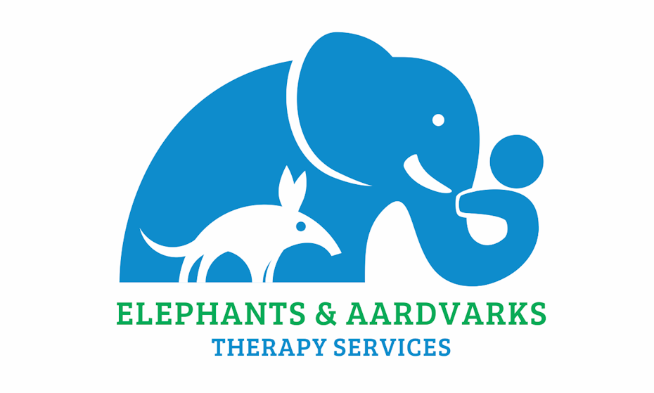 logotipos de psicología, terapeutas y consejeros - Logo con elefante y oso hormiguero