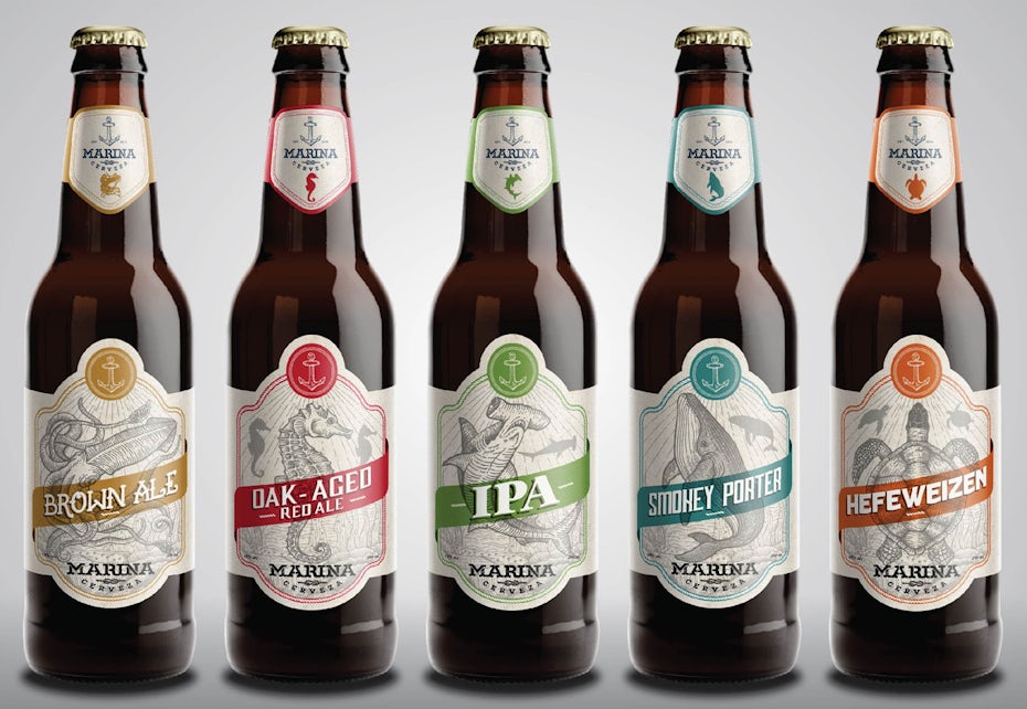 Étiquette personnalisée autocollante modèle bière artisanale