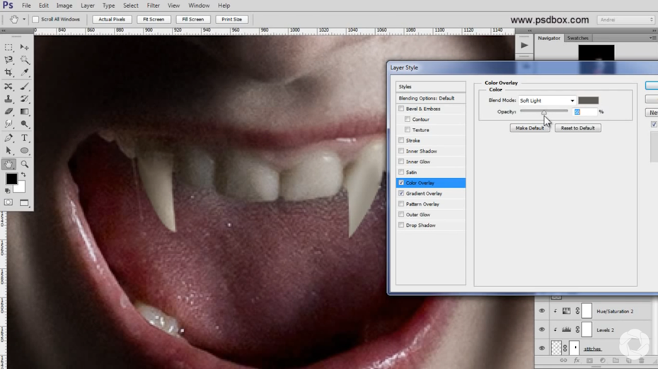 Creating fangs in Photoshop