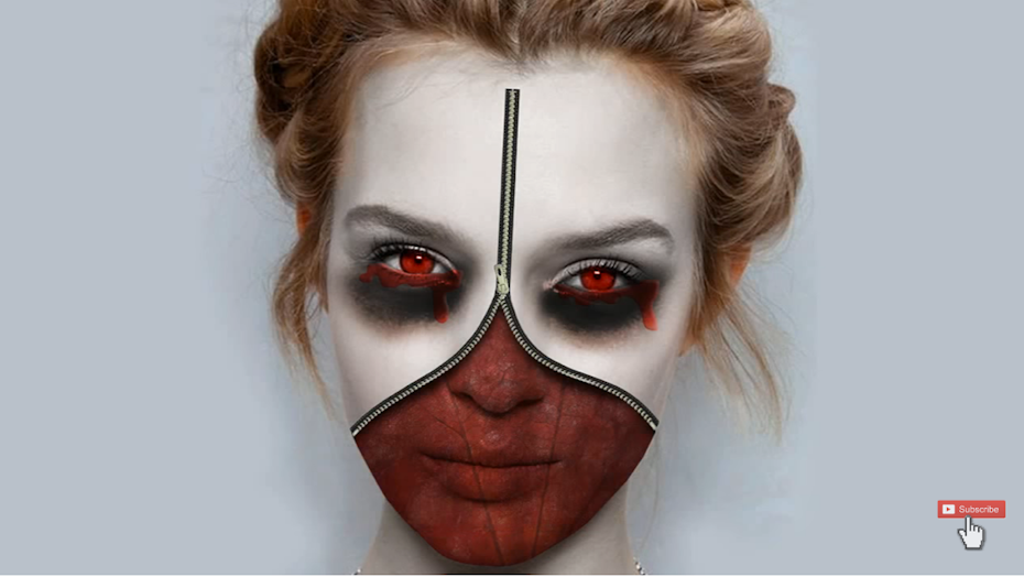 Zipper look for Halloween