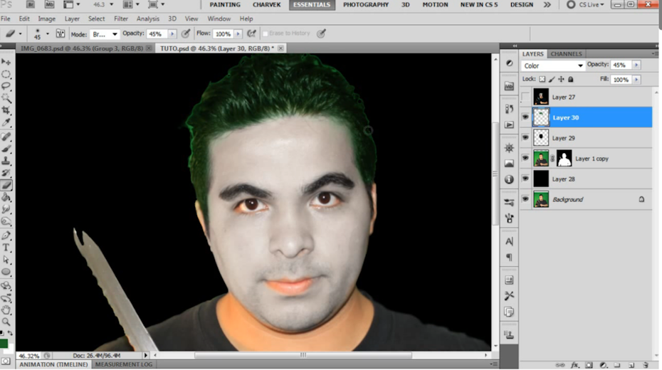 Adding a hairline