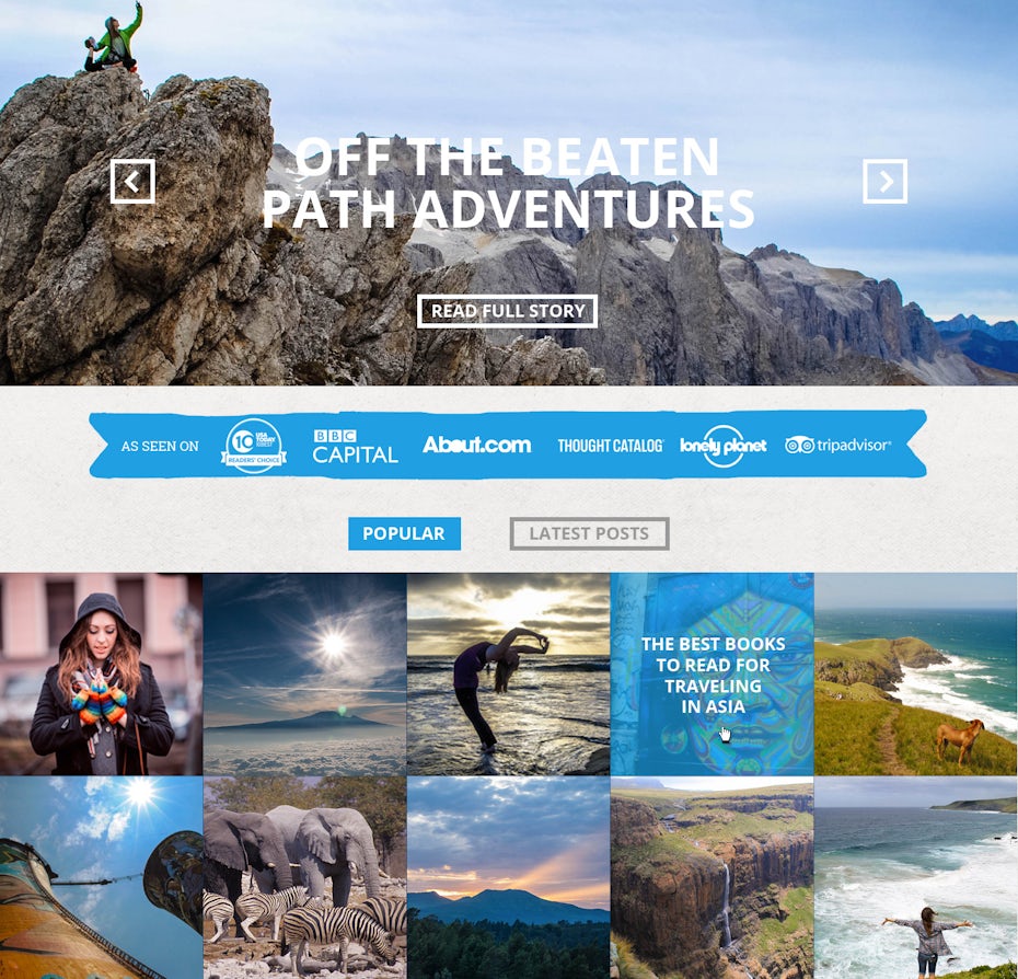photography composition layout website grid layout