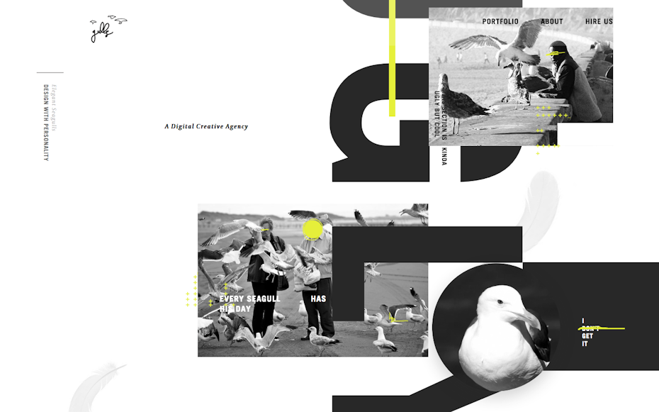 Elegant seagulls website screenshot