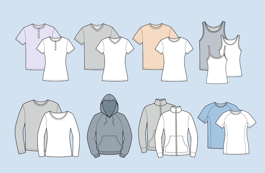 How to design a t-shirt step: choosing t-shirt type