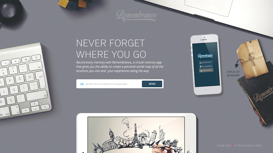 Winning landing page design from 99designs creator smashingbug