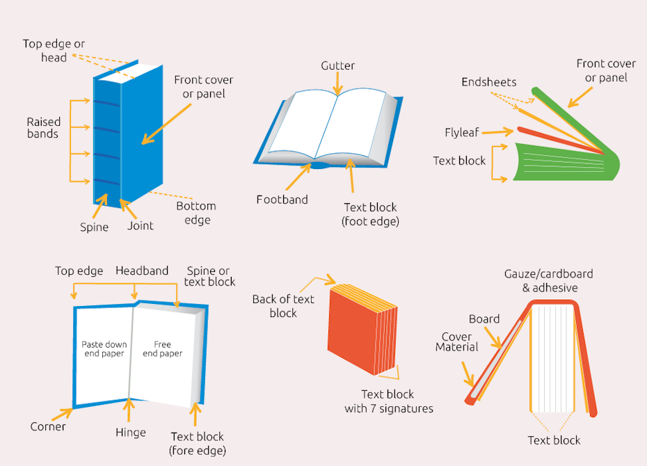 parts of a book diagram