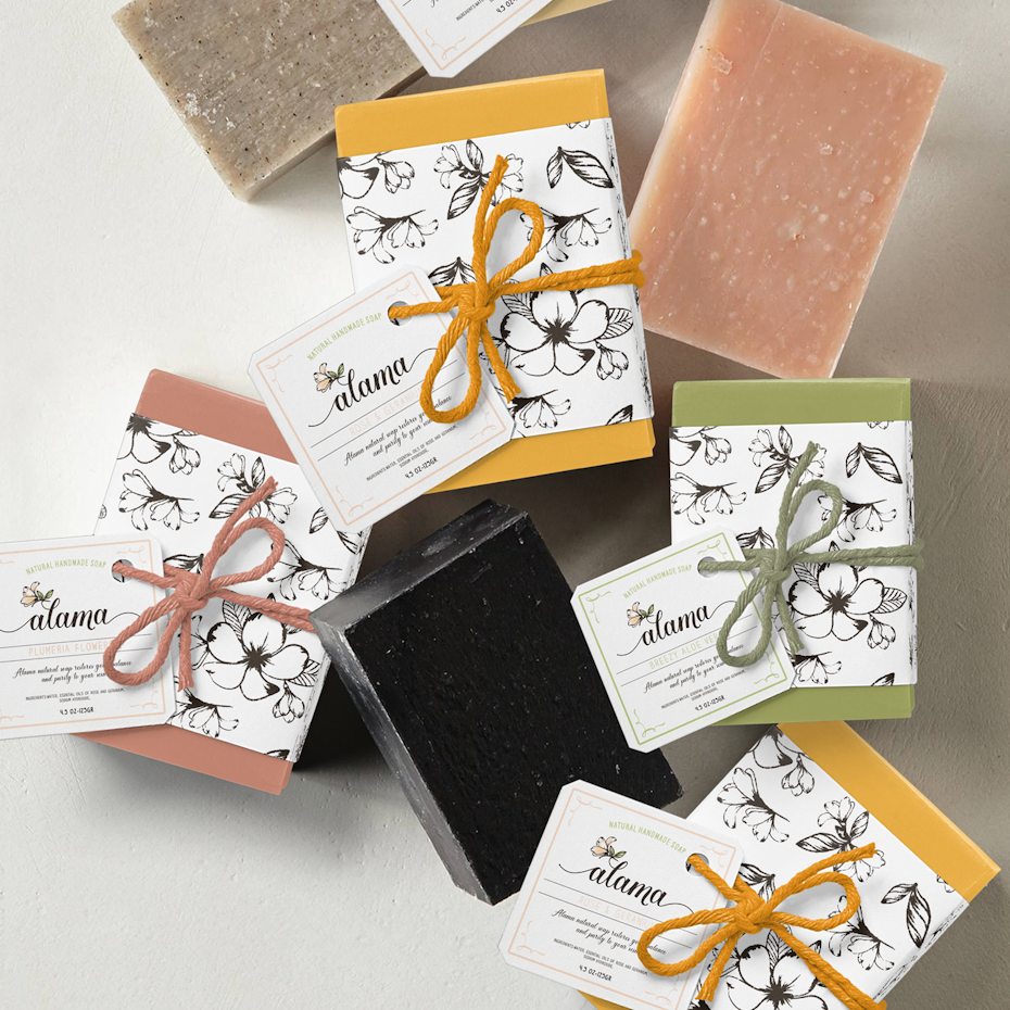 Intricate soap label