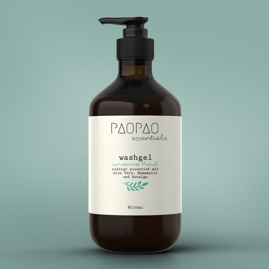 Paopao washgel label