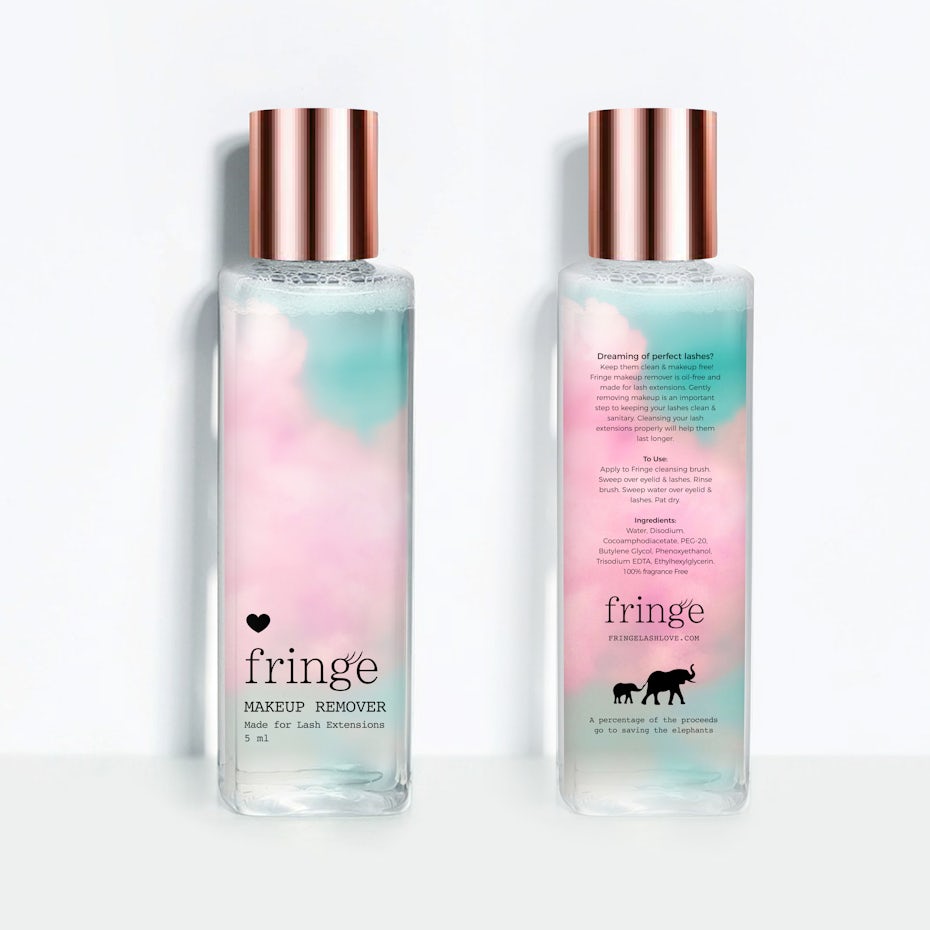 Colorful bottle for fringe cosmetics packaging
