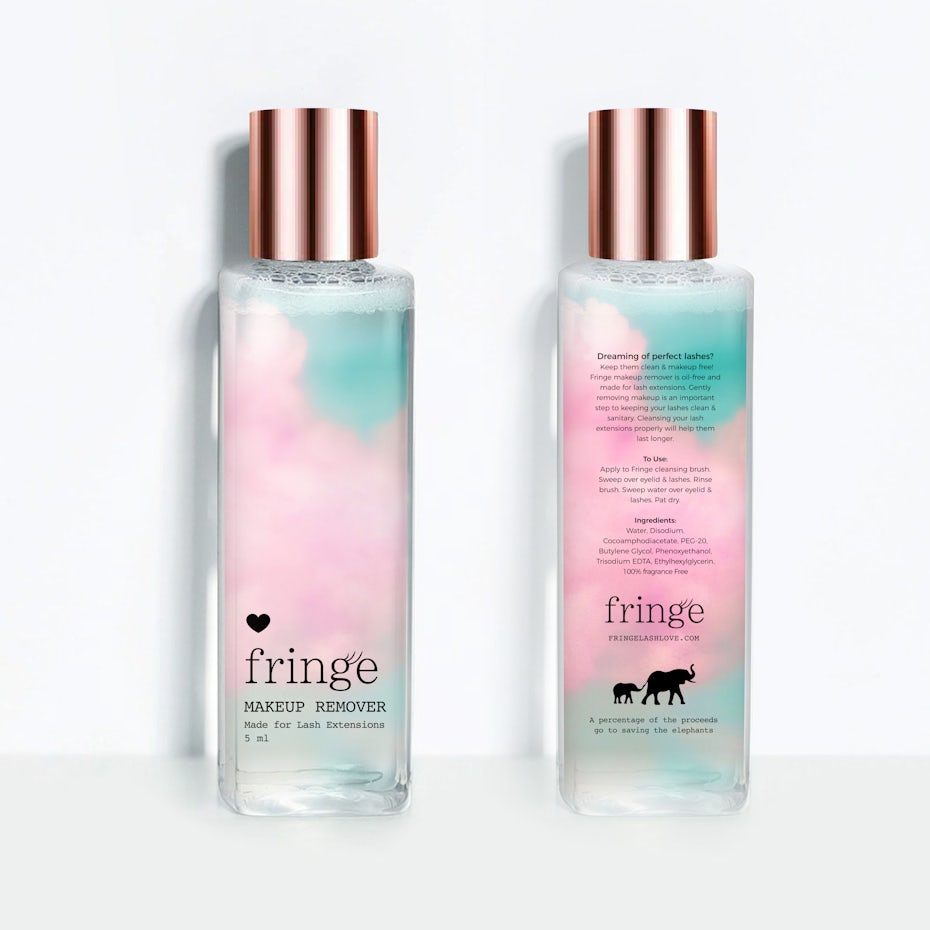 Colorful bottle for fringe
