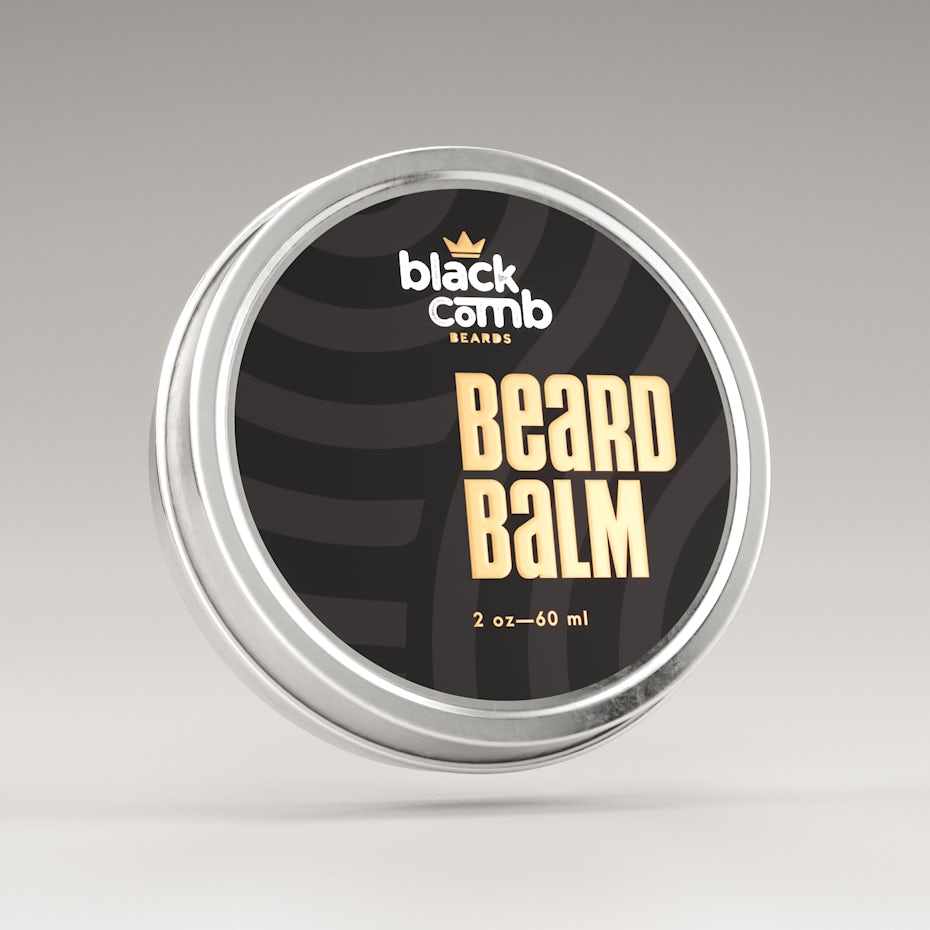 Beard balm cosmetics packaging