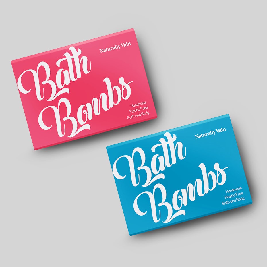 Bath bombs cosmetics packaging