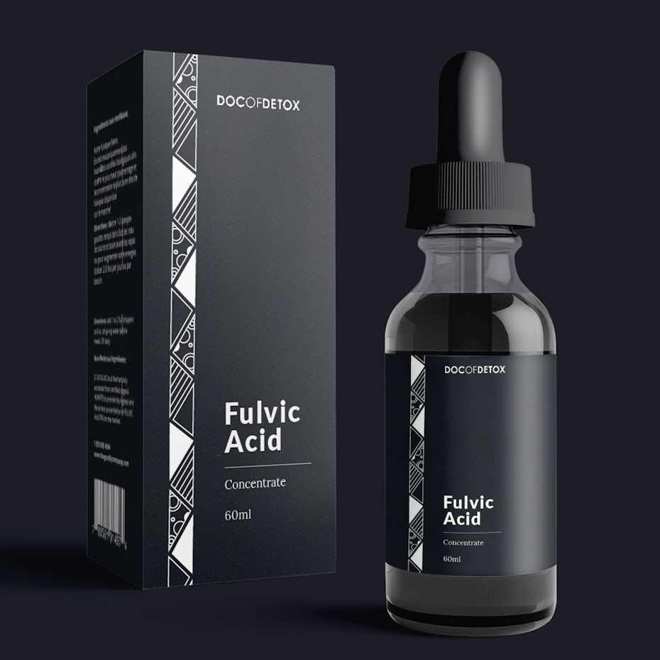Fulvic acid cosmetics packaging
