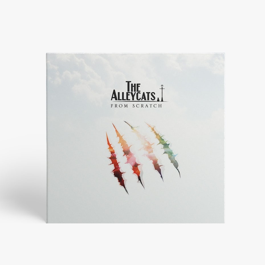 Minimalist album cover for The Alleycats