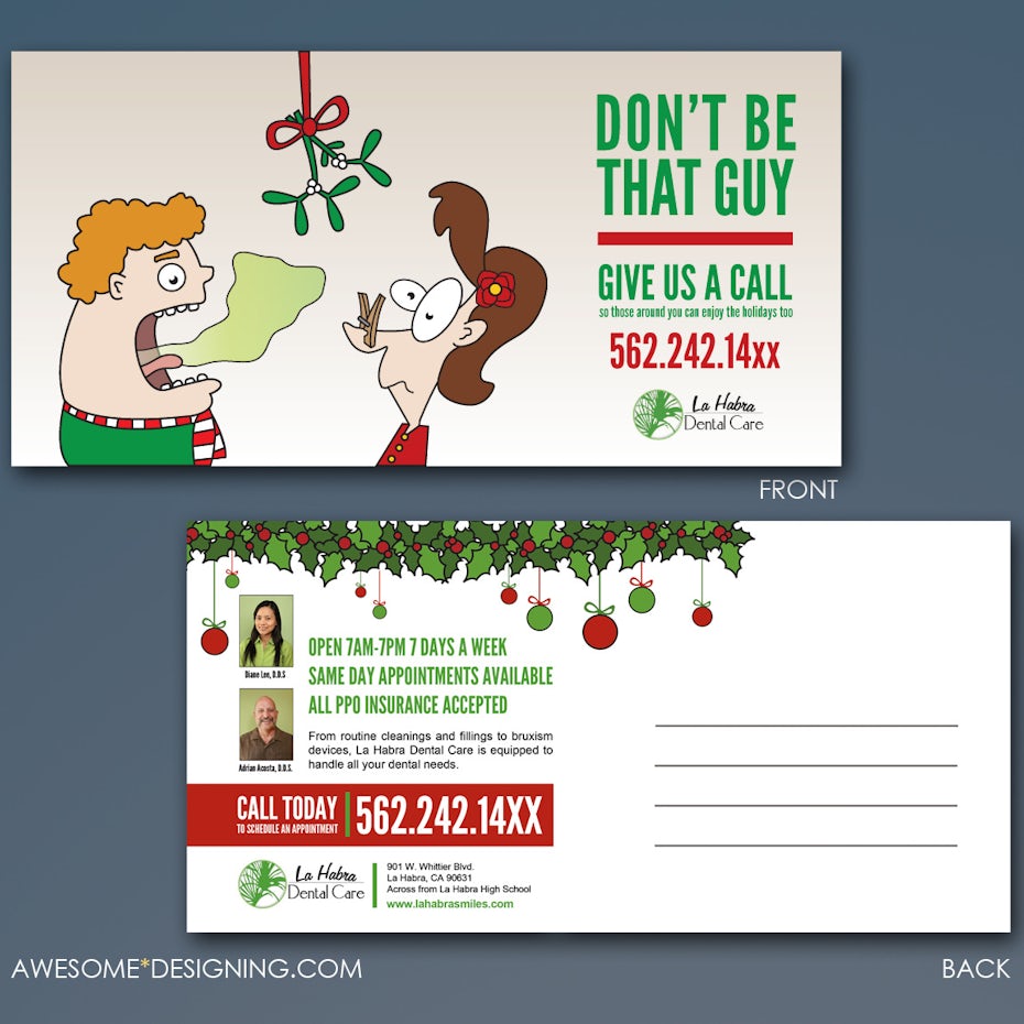 Flyer for dental company