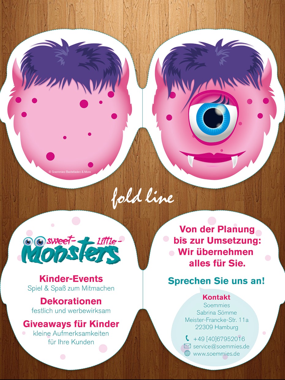 Foldable flyer for children’s events company