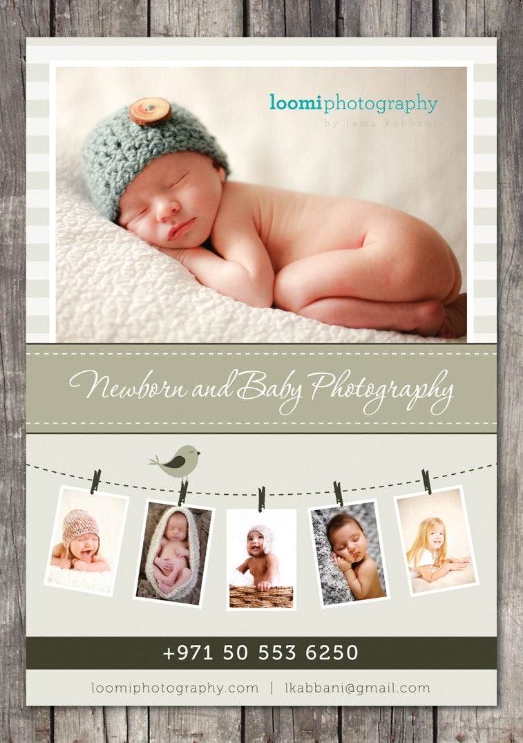 Flyer for a baby photographer
