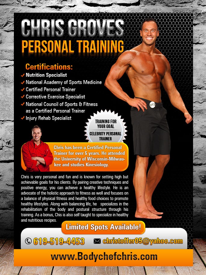 Flyer for personal trainer