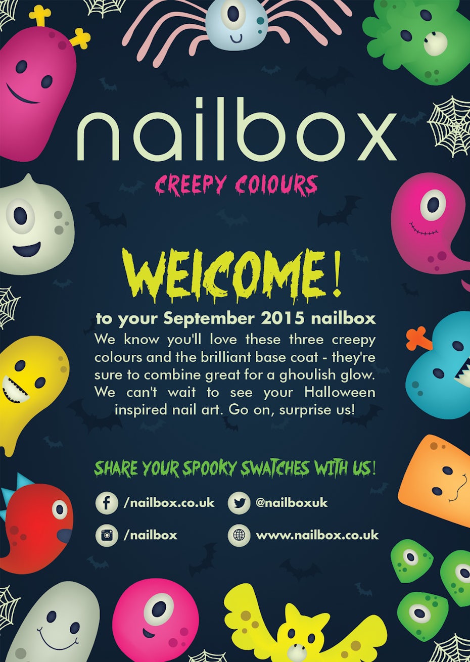 Halloween flyer for nail company