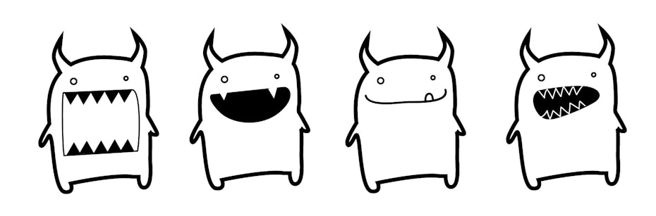 Cartoon monster mascot