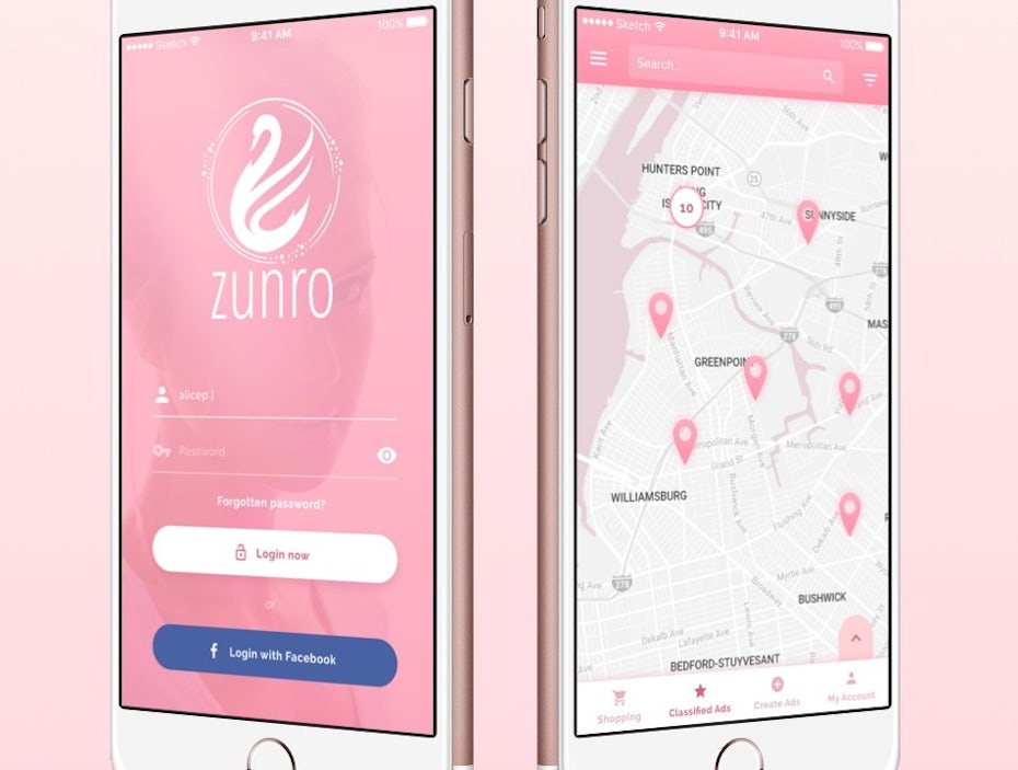 Pink app design