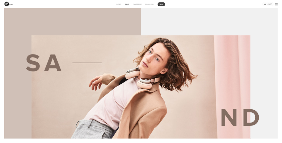 The header image of Beoplay's home page