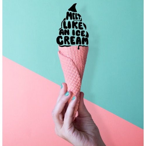 Experimental ice cream font