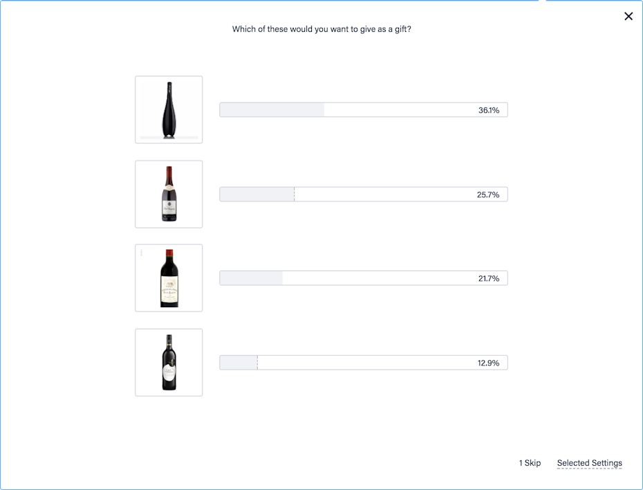 Survey results of wine preferences