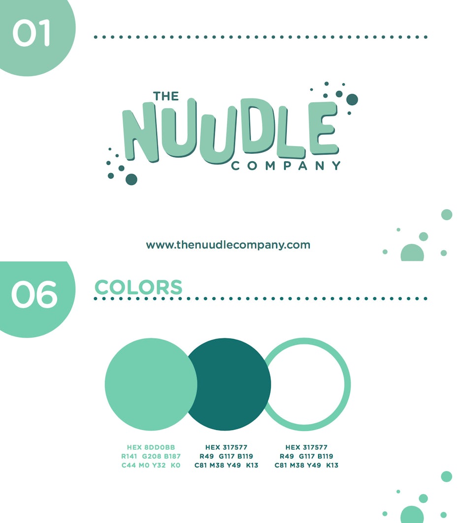 THE NUUDLE COMPANY brand style guide