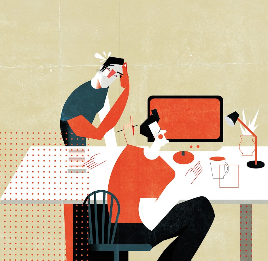 men staring at computer