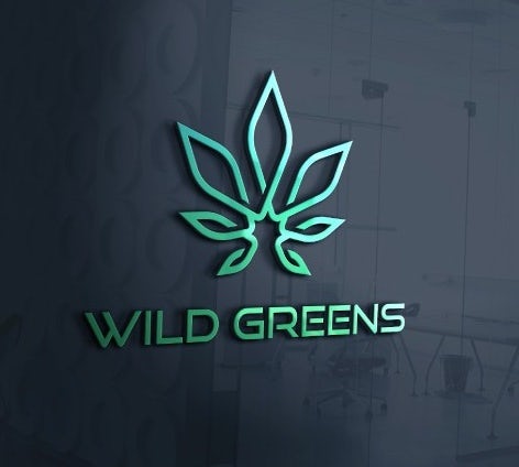 Futuristic cannabis logo design